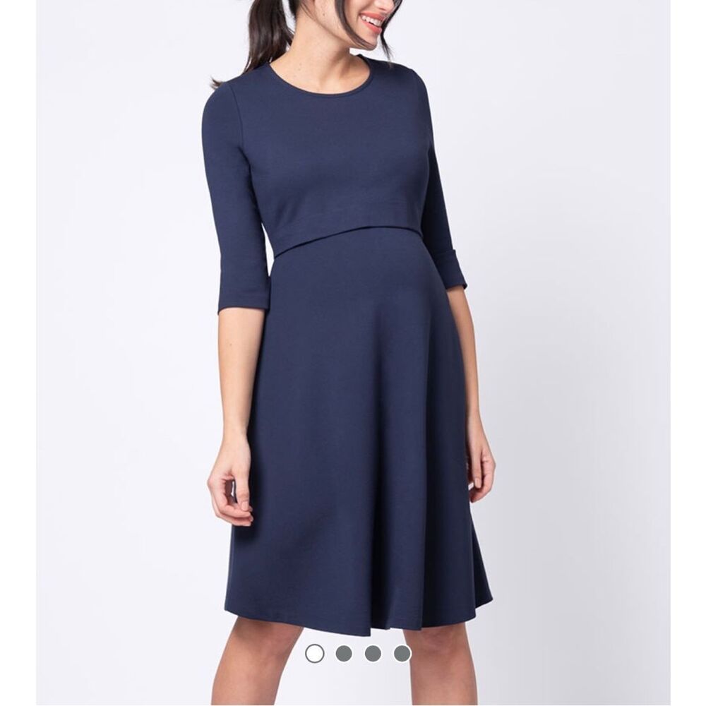 Seraphine Navy Blue Maternity Dress